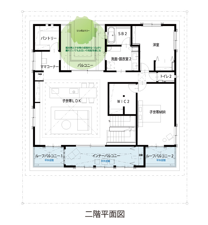 二階平面図