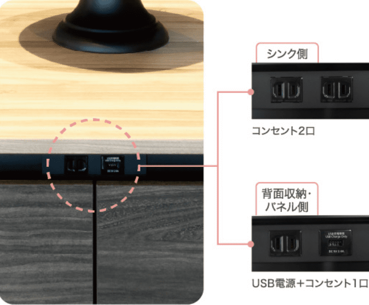 キッチンコンセント