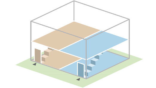 2階建賃貸 / メゾネットスタイル図