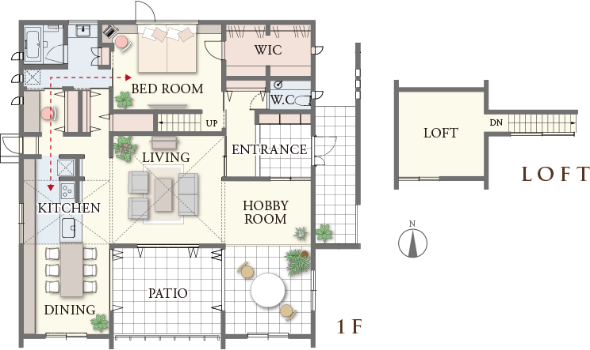 平屋間取図