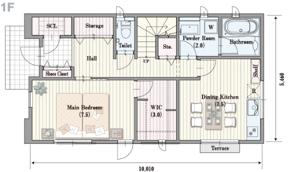 Model Plan3-間取1F