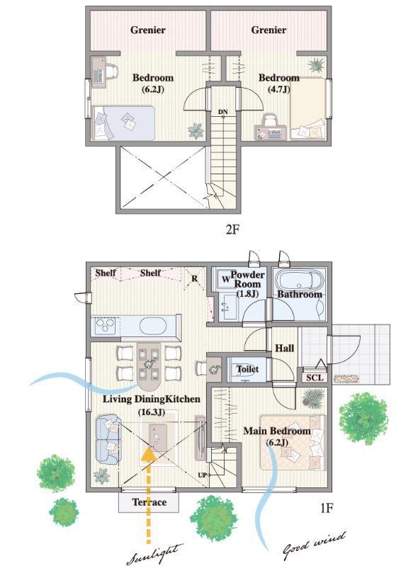 小屋裏2Fプラン間取